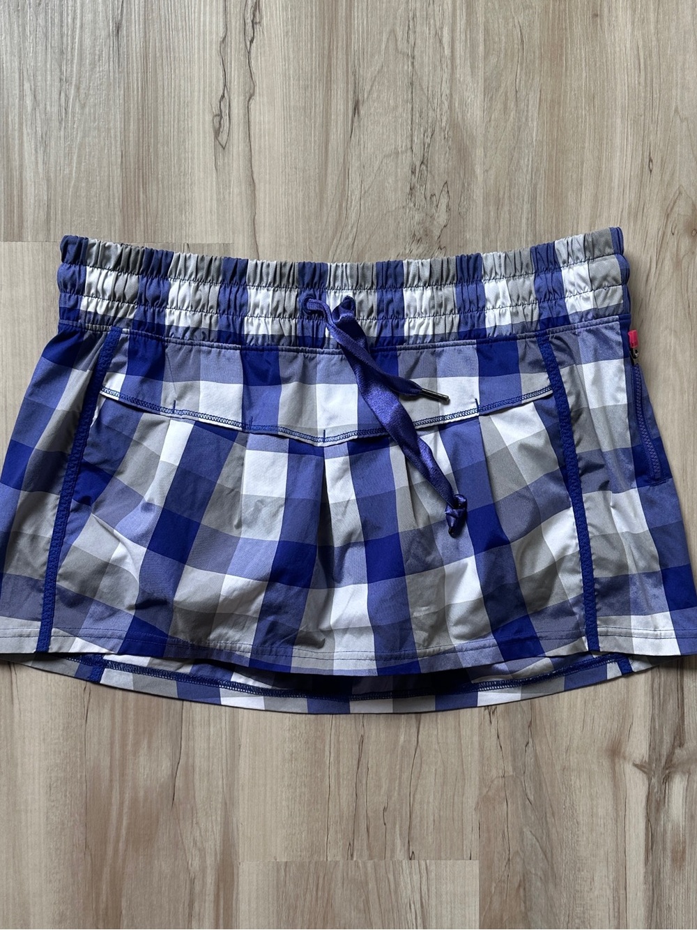 Lululemon Plaid Running Skirt Purple Teal Size 6
